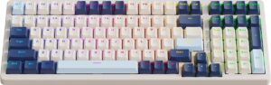 Fuegobird K3MAX Mechanisch Gaming Toetsenbord - 100keys - Gasket Mod - Rode Switch - QWERTY - Mechanical RGB Backlight Keyboard - Blueberry